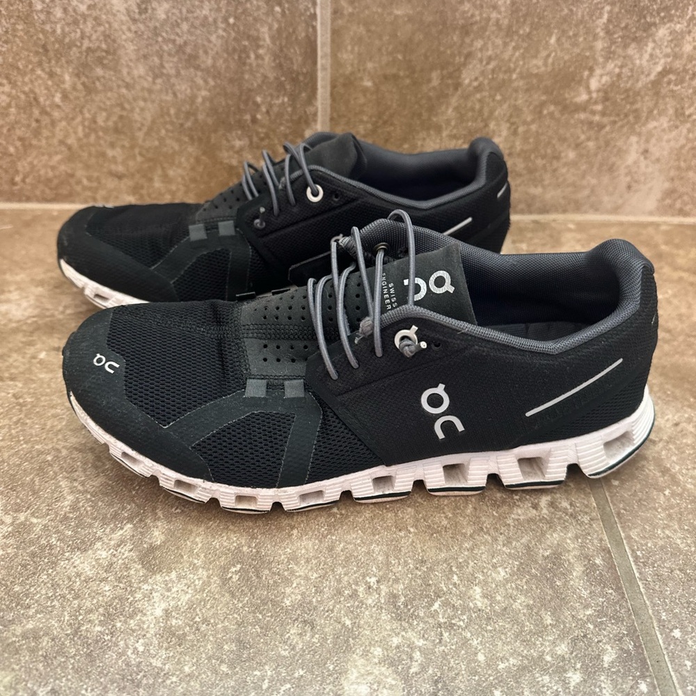On Running Women's Black and White Sneakers